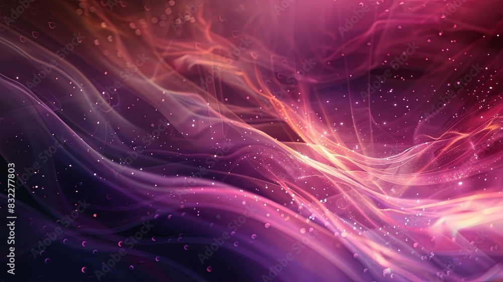 A purple and orange swirl of light with a lot of sparkles A purple and orange swirl of light with a lot of sparkles