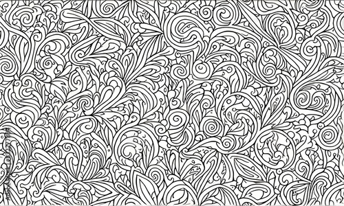 line doodles of geometric pattern