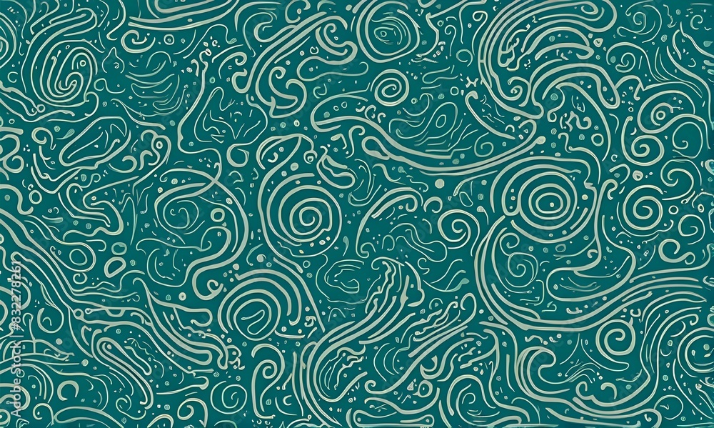 teal fun line doodle seamless pattern creative abstract squiggle style teal fun line doodle seamless pattern creative abstract squiggle style