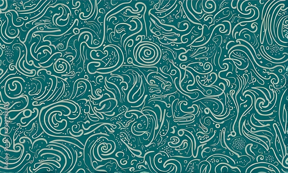 teal fun line doodle seamless pattern creative abstract squiggle style teal fun line doodle seamless pattern creative abstract squiggle style