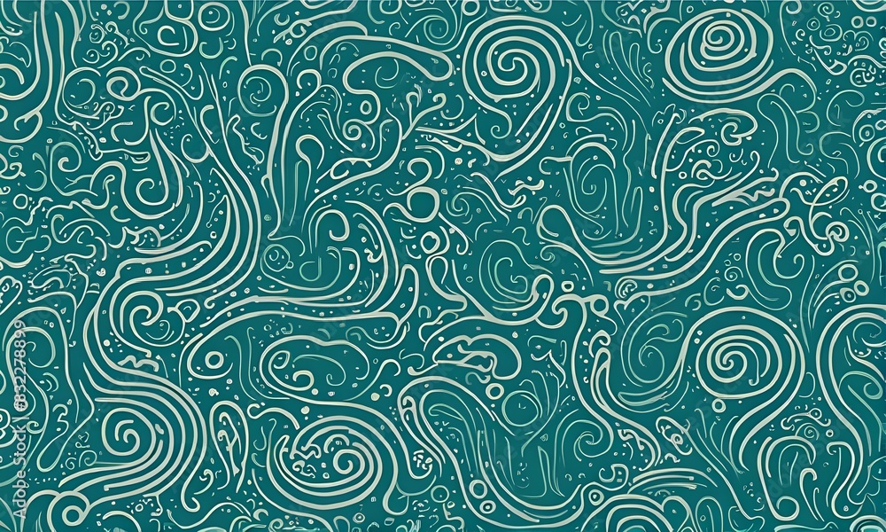 teal fun line doodle seamless pattern creative abstract squiggle style teal fun line doodle seamless pattern creative abstract squiggle style