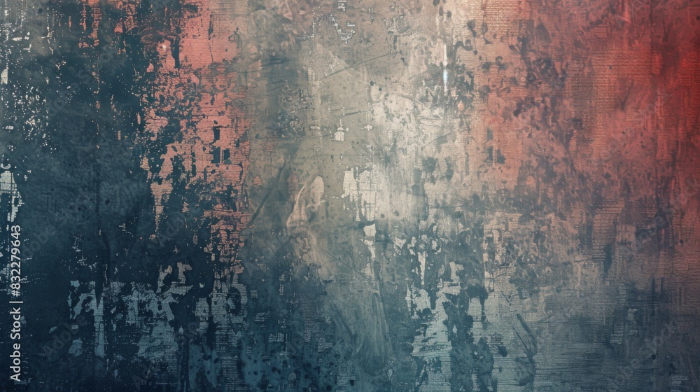 Fototapeta premium A wall with a graffiti-like texture and splatters of paint