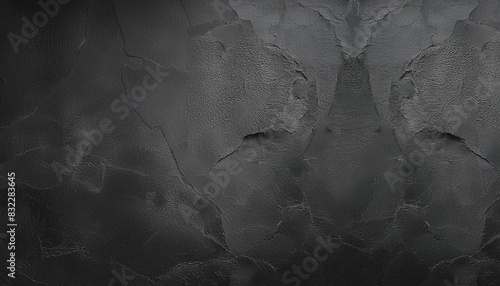 black concrete wall grunge stone texture dark gray rock surface background panoramic wide banner