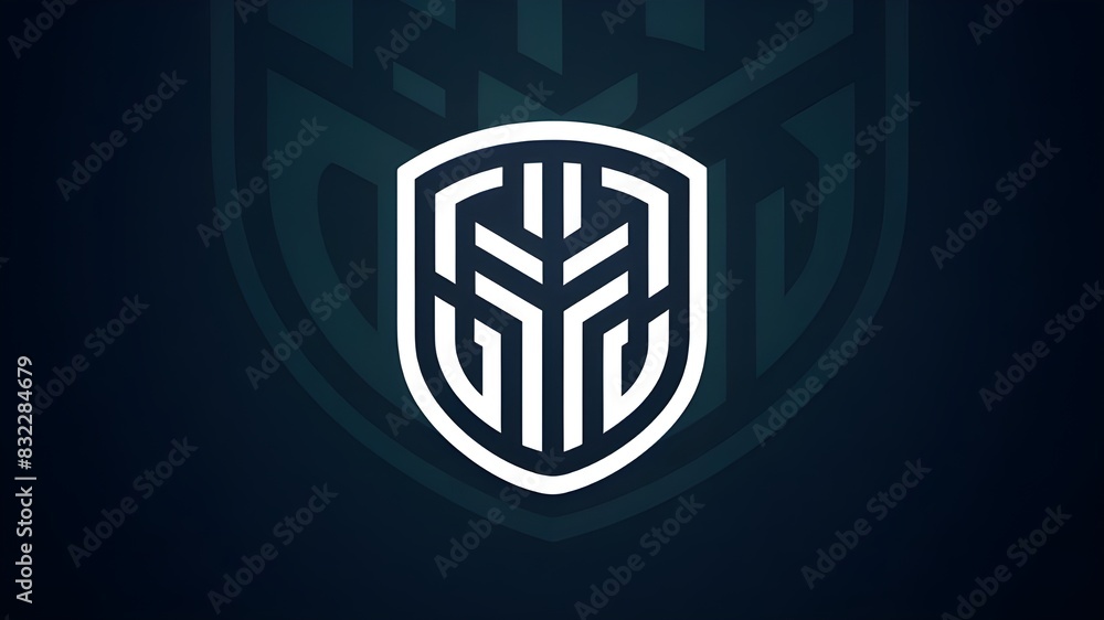 Abstract Symmetrical Minimalist Gaming Emblem Abstract Symmetrical Minimalist Gaming Emblem