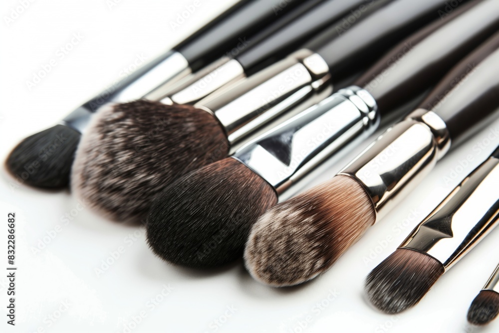 a set of makeup brushes a set of makeup brushes