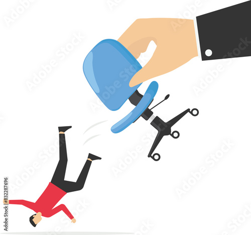 Company reduce the staff. Job losses.

