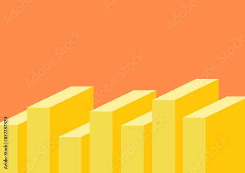 Stock Vector illustration with architecture building outlines