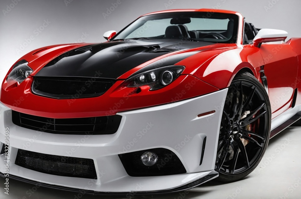 Front view of sport car Front view of sport car
