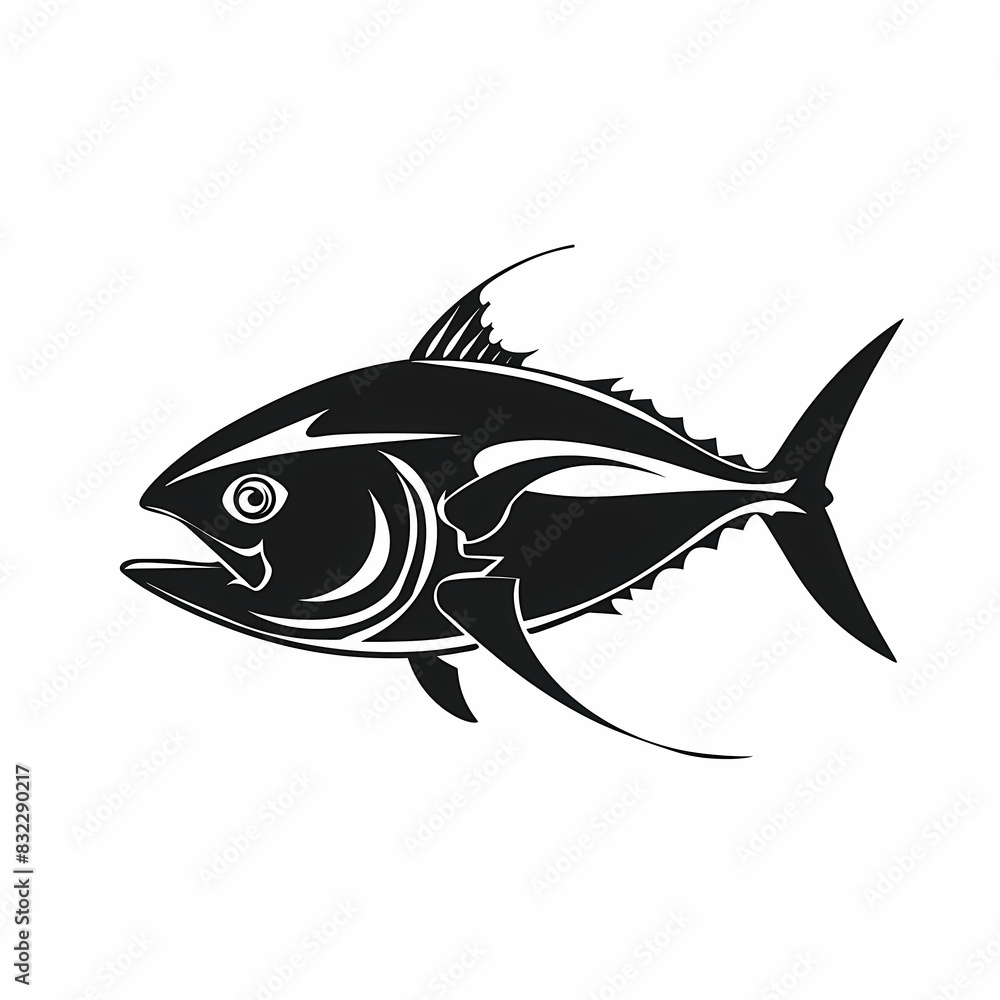 Fototapeta premium Tuna fish logo design template silhouette vector image