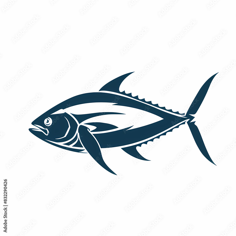 Obraz premium Tuna fish logo design template silhouette vector image