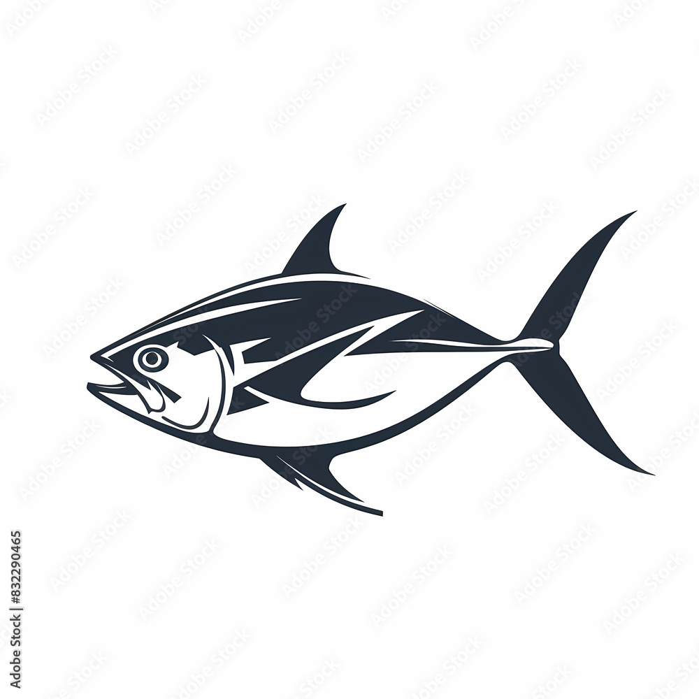 Fototapeta premium Tuna fish logo design template silhouette vector image