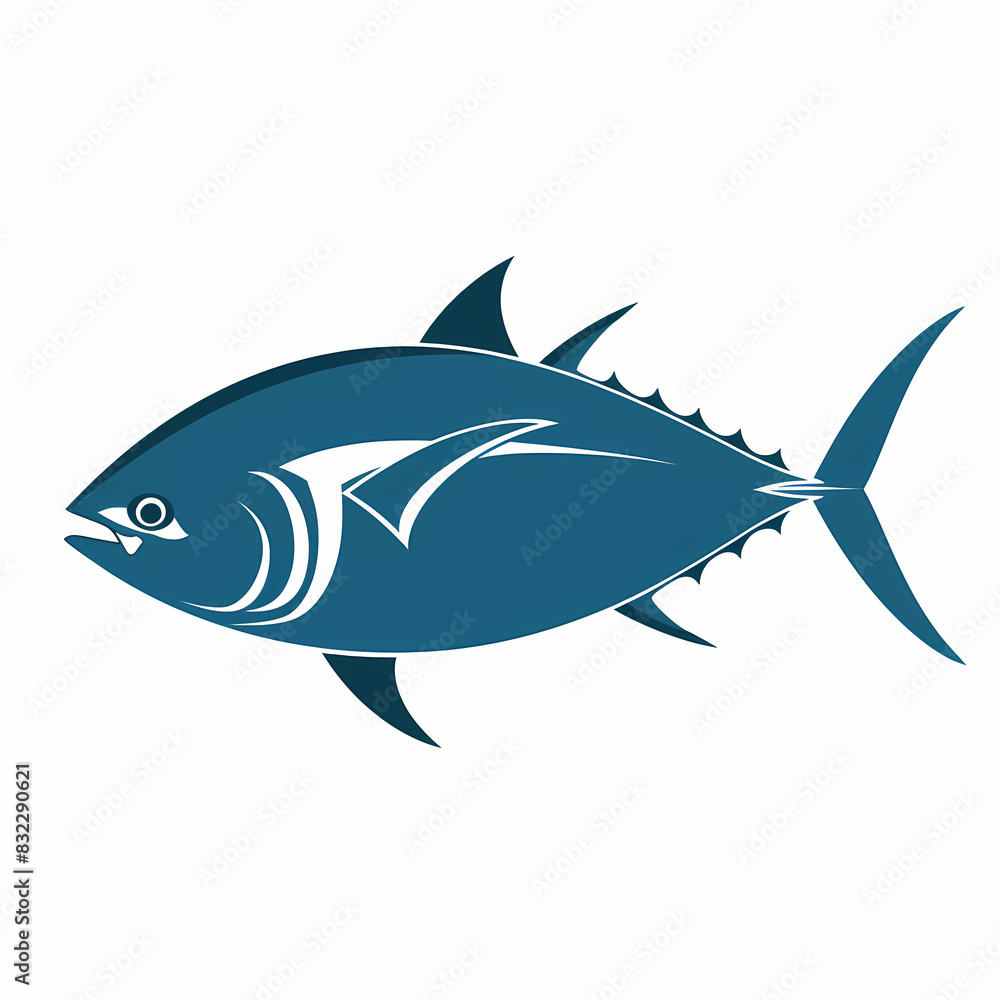 Tuna fish logo design template silhouette vector image Tuna fish logo design template silhouette vector image