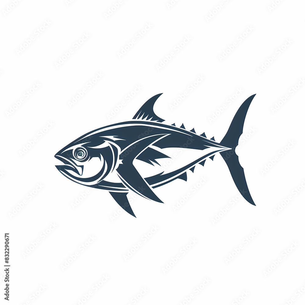 Fototapeta premium Tuna fish logo design template silhouette vector image