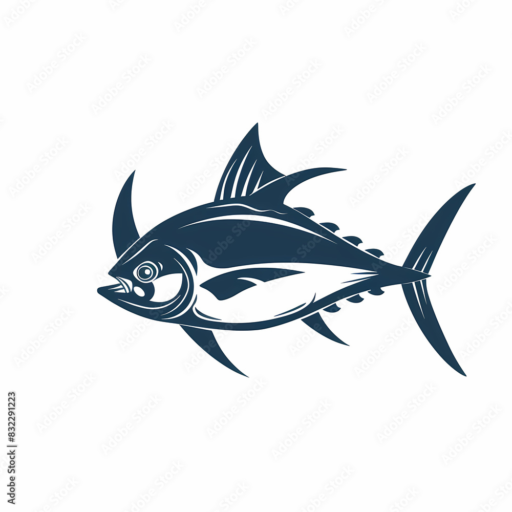 Fototapeta premium Tuna fish logo design template silhouette vector image