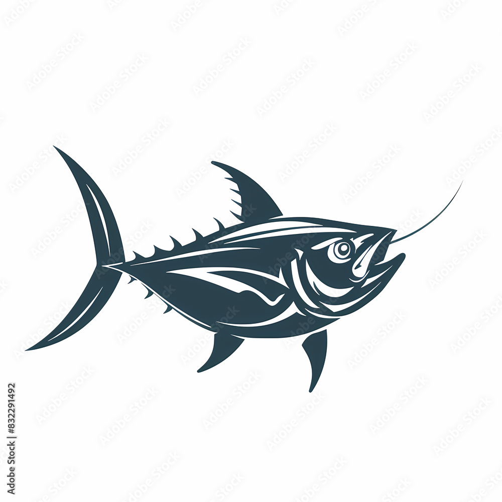 Fototapeta premium Tuna fish logo design template silhouette vector image