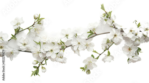 Elegant White Blossoms on transparent background © M