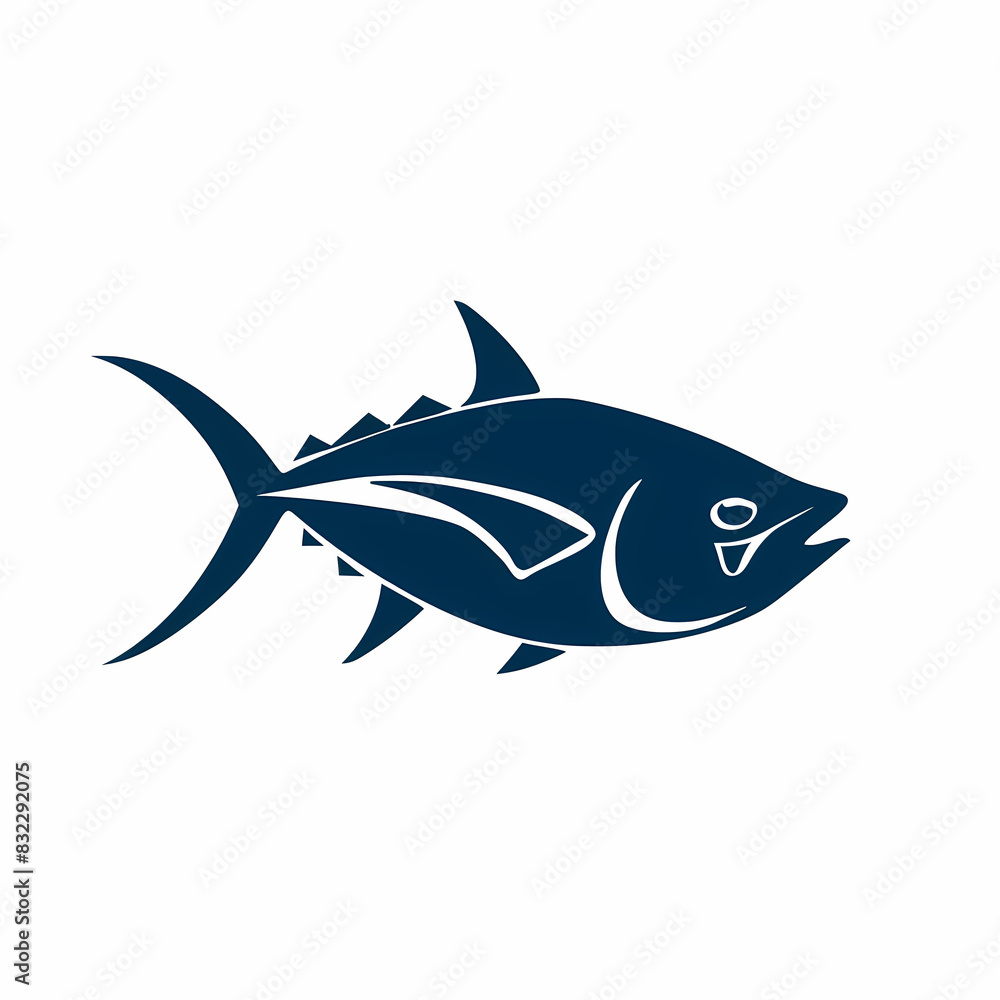 Tuna fish logo design template silhouette vector image Tuna fish logo design template silhouette vector image