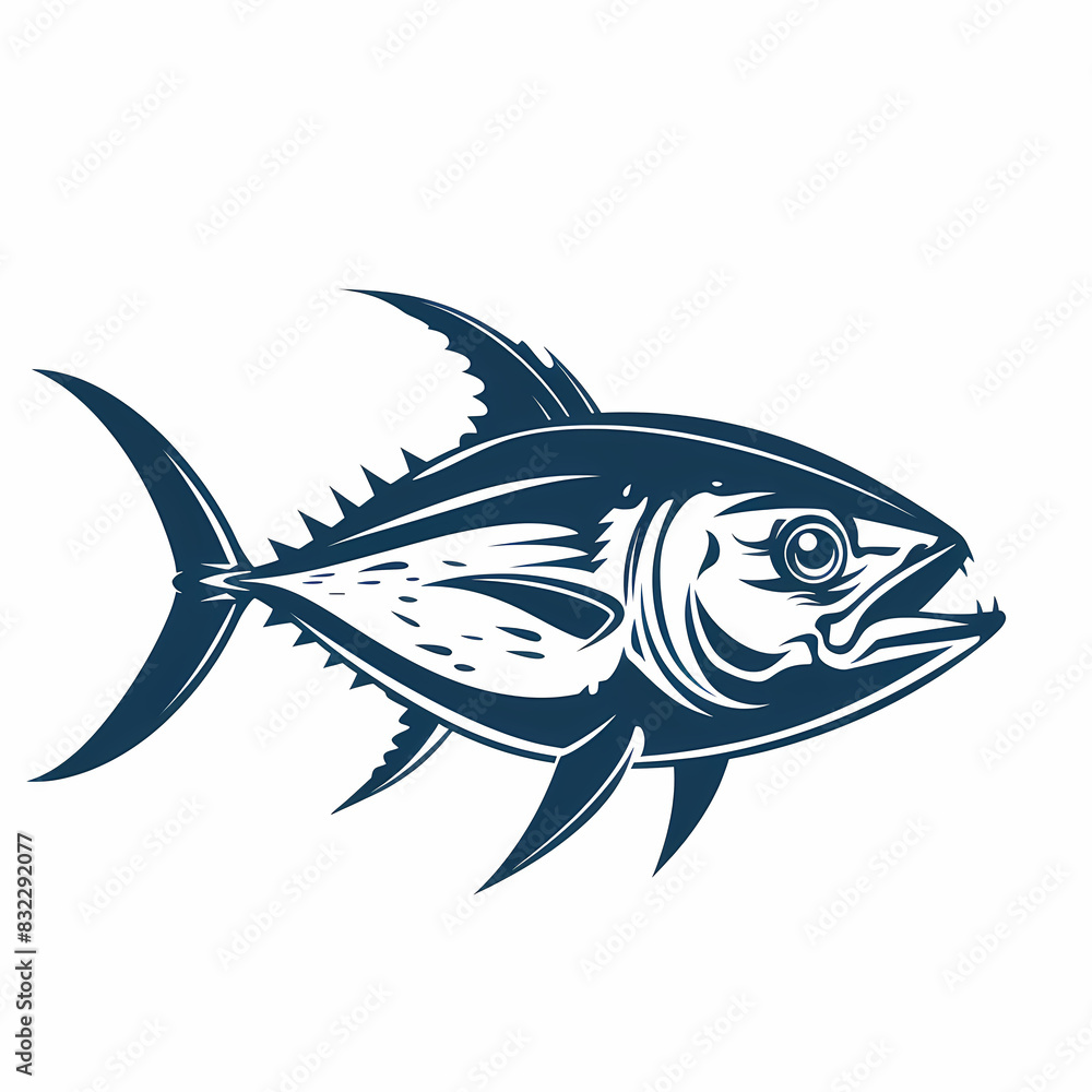 Tuna fish logo design template silhouette vector image Tuna fish logo design template silhouette vector image