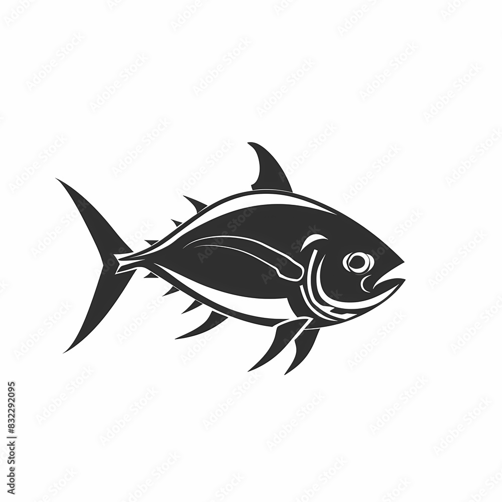 Obraz premium Tuna fish logo design template silhouette vector image