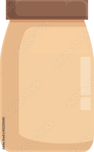 Vector graphic of a peanut butter jar with a blank label, perfect for branding mockups