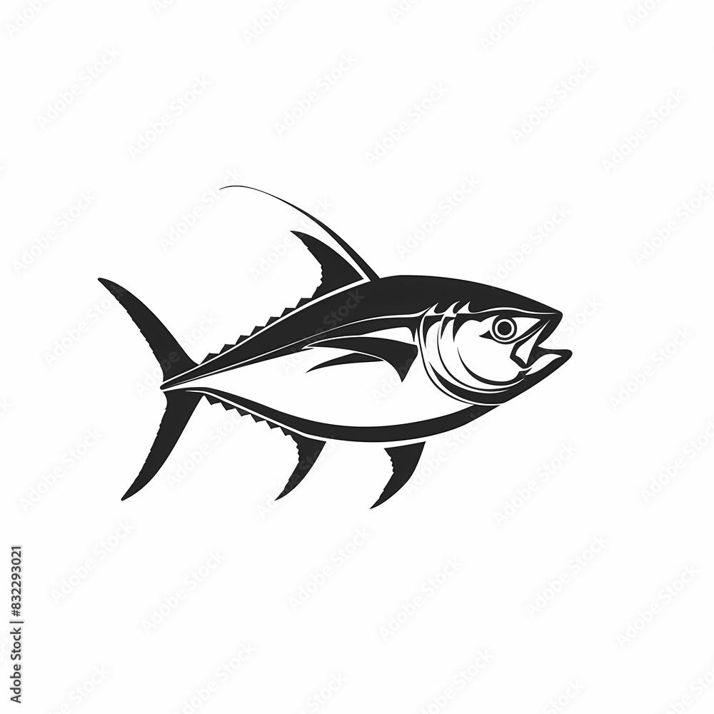 Fototapeta premium Tuna fish logo design template silhouette vector image
