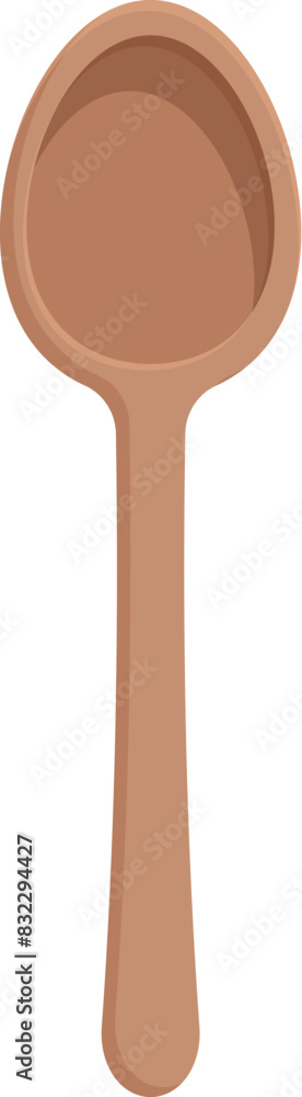 Flat vector illustration of a simple wooden spoon, perfect for kitchenrelated designs Flat vector illustration of a simple wooden spoon, perfect for kitchenrelated designs