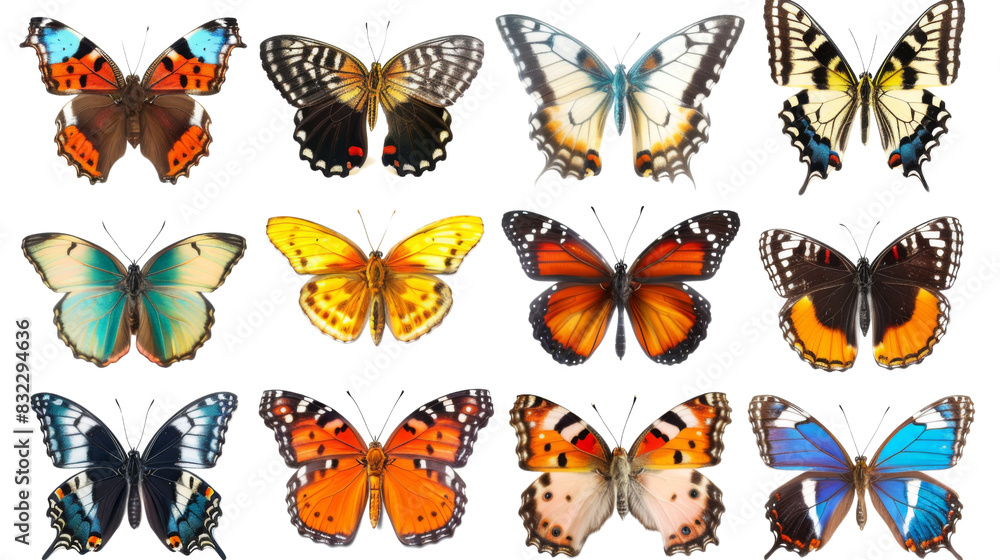 Set of butterflies Set of butterflies