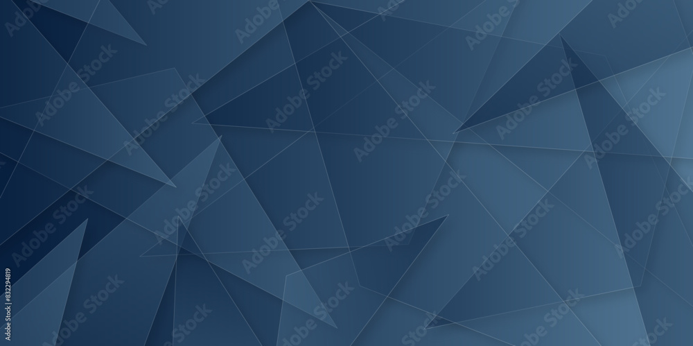 Abstract blue gradient geometric triangles shape background. Modern ...