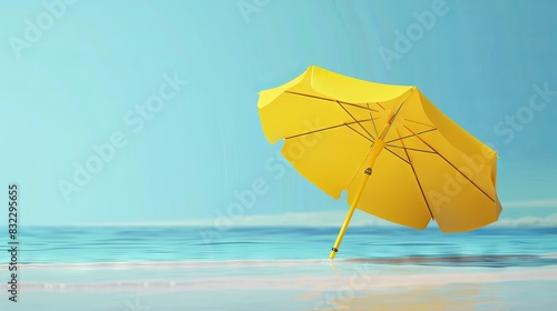 an opened umbrella on the beach