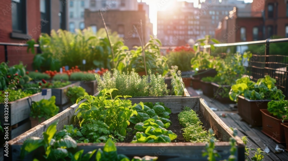 Rooftop gardens atop urban buildings utilizing green infrastructure for sustainable food production in cities. --ar 16:9 --style raw Job ID: b0c7541f-fbf3-490a-8648-f418786c686b Rooftop gardens atop urban buildings utilizing green infrastructure for sustainable food production in cities. --ar 16:9 --style raw Job ID: b0c7541f-fbf3-490a-8648-f418786c686b
