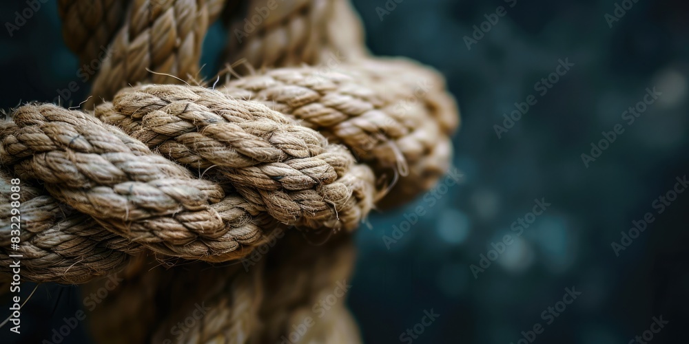 a image of a rope with a knot on it a image of a rope with a knot on it