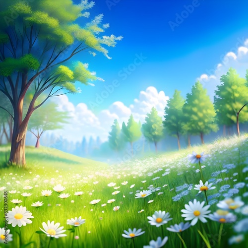 beautiful blurred spring background nature