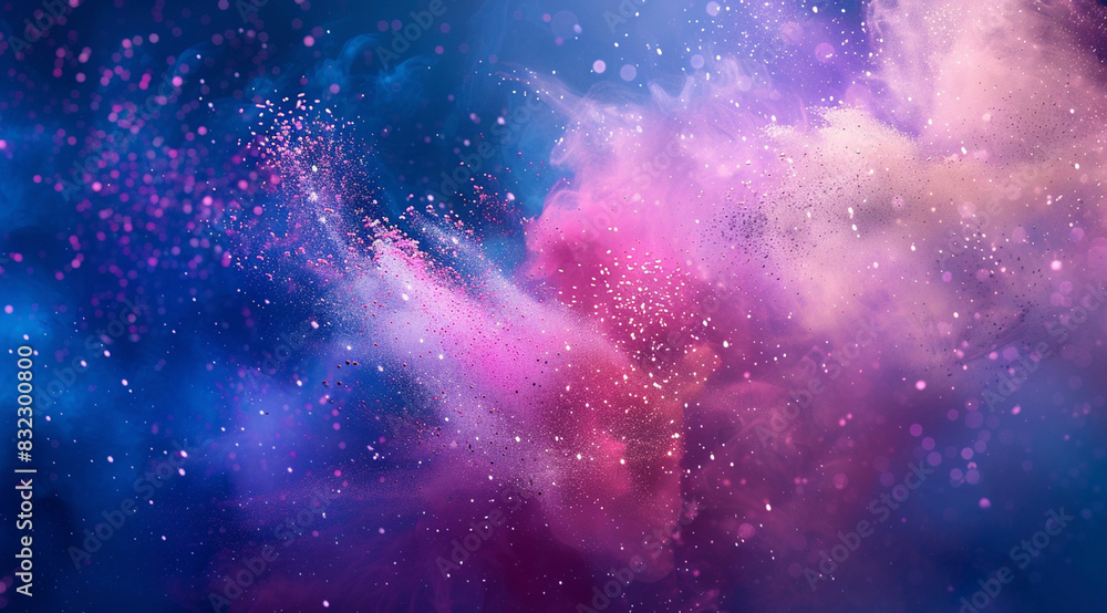 Vibrant Colorful Powder Explosion on Dark Background Vibrant Colorful Powder Explosion on Dark Background