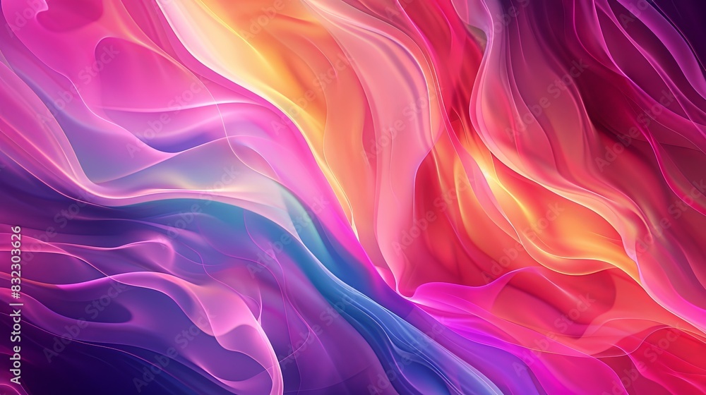 A colorful, abstract painting of flames with a pink and blue background A colorful, abstract painting of flames with a pink and blue background
