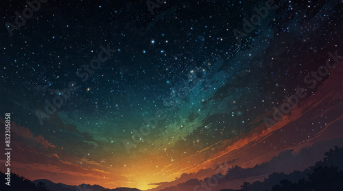 Starry Sky Background  Celestial Beauty for Mesmerizing Designs