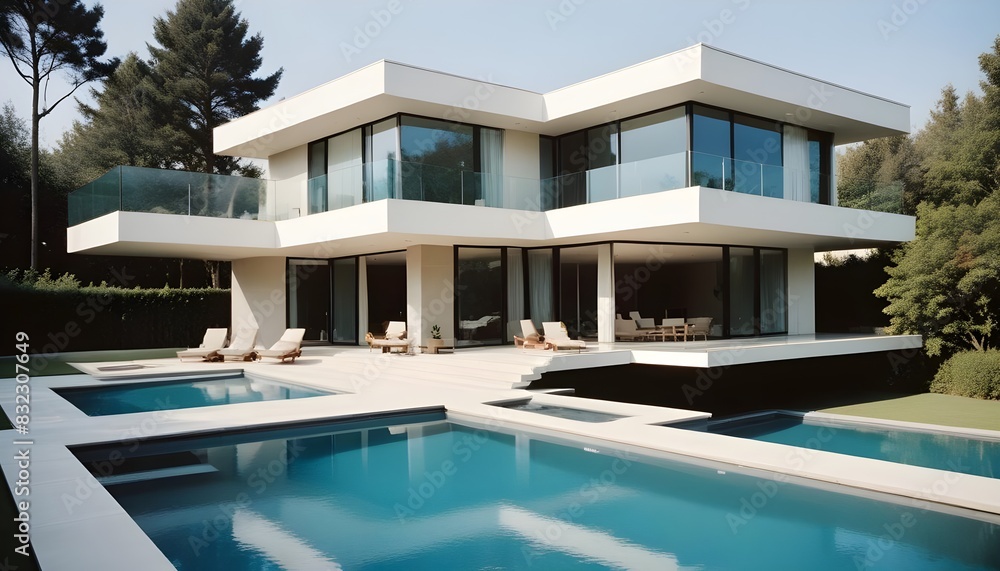 Fototapeta premium luxury hotel swimming pool