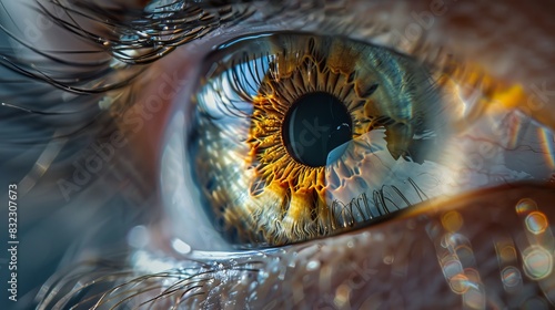 Craft an image where the future of the eye unfolds