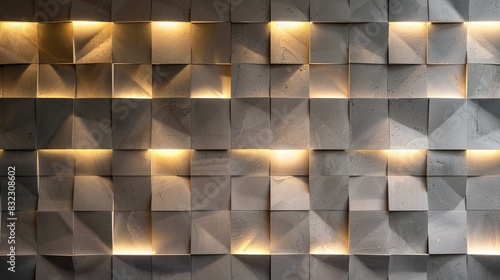 Tiled wall with unique texture and lighting