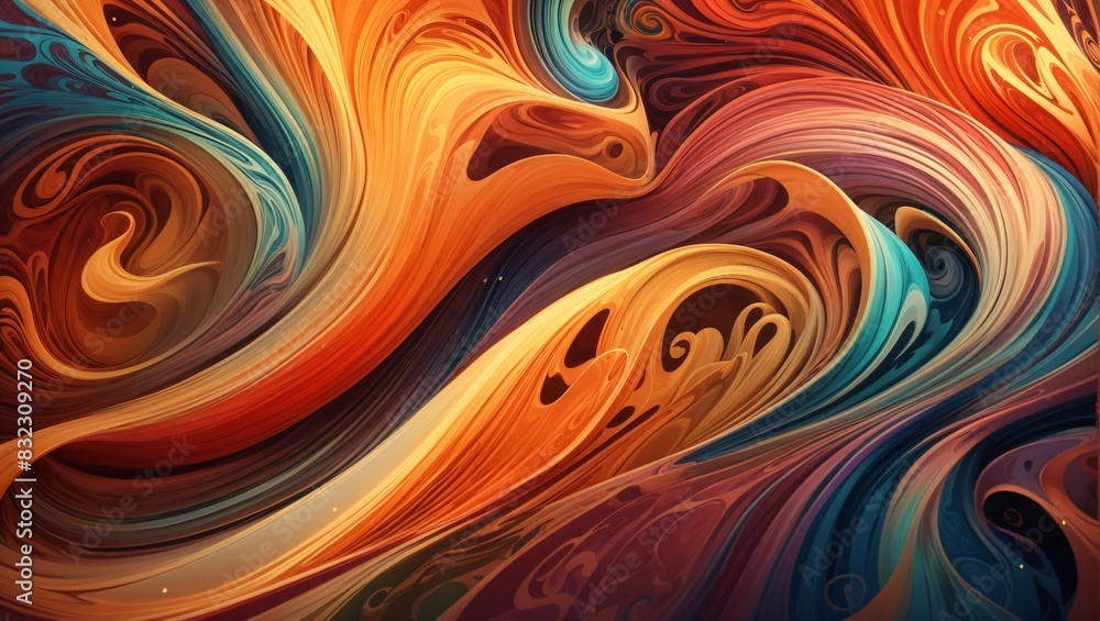 Obraz premium Vibrant Abstract Wave Pattern