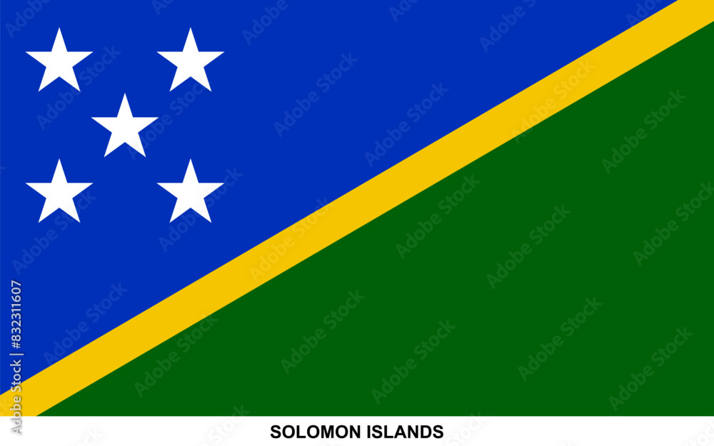 Flag of SOLOMON ISLANDS, SOLOMON ISLANDS national flag Flag of SOLOMON ISLANDS, SOLOMON ISLANDS national flag
