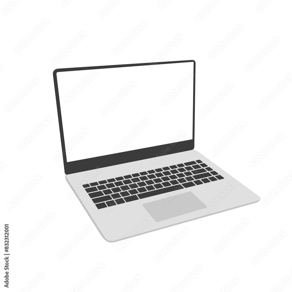 Laptop computer flat graphic design. Notebook computer icon illustration Laptop computer flat graphic design. Notebook computer icon illustration