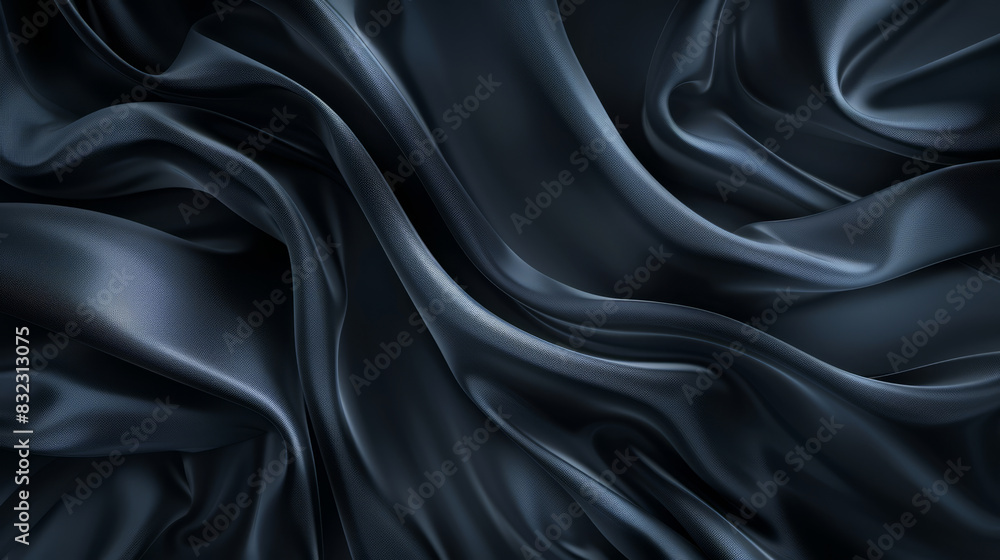 Elegant dark gray and blue abstract silky fabric background Elegant dark gray and blue abstract silky fabric background