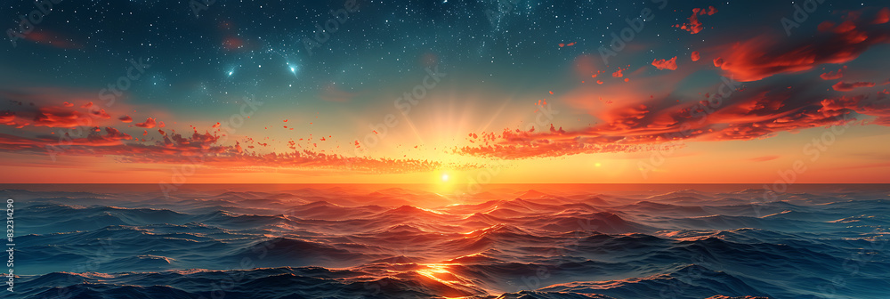 Serene Sunrise & Serene Sunset - Environmental Conservation Canvas Serene Sunrise & Serene Sunset - Environmental Conservation Canvas