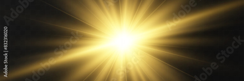 Bright beautiful star.Vector illustration of a light effect on a background.