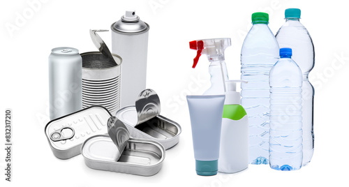 Altmetall und Altplastik als Wersttoff isoliert