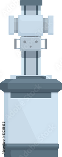 Flat design vector illustration of a sophisticated medical imaging machine on a white background