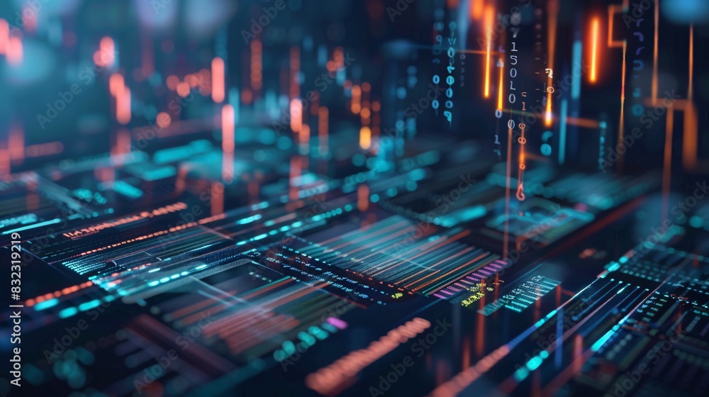 Obraz premium Fintech and financial technology