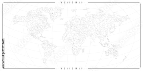line art-style world map background