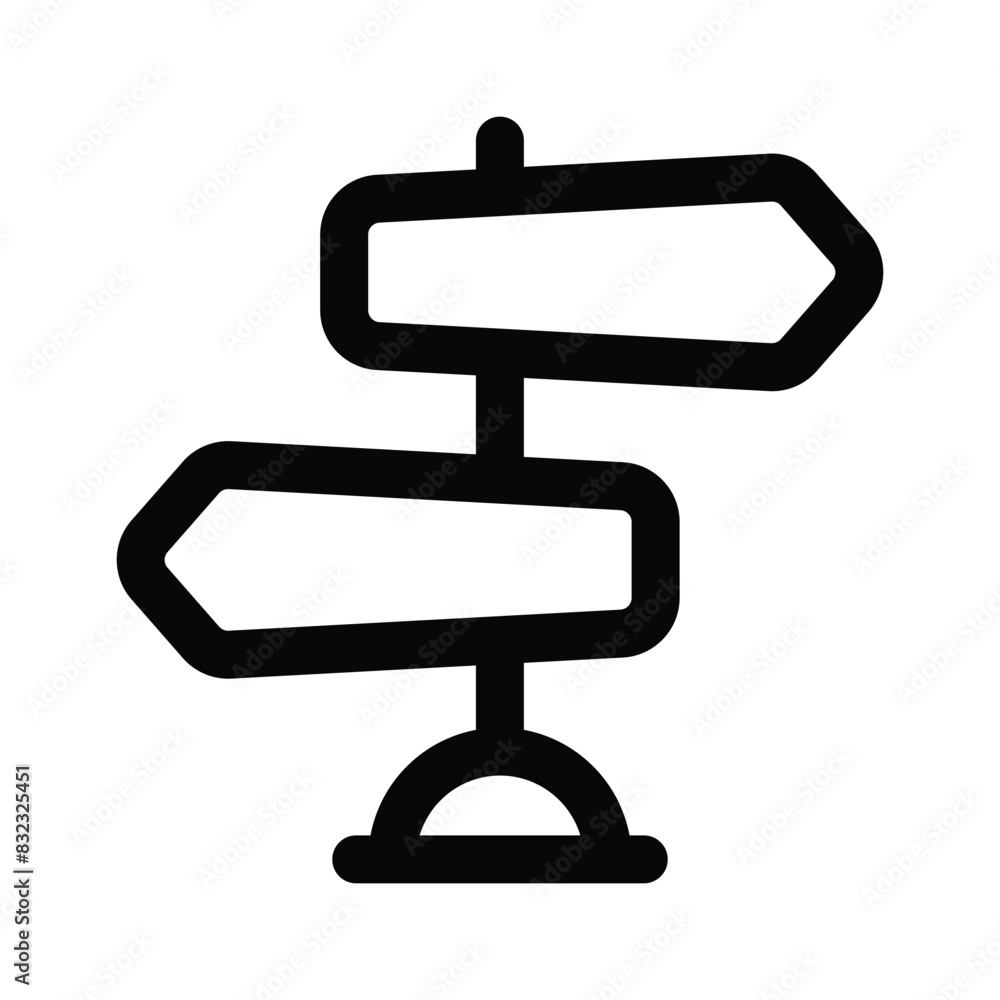 Grab this amazing vector of signpost in modern style, direction board or information board icon Grab this amazing vector of signpost in modern style, direction board or information board icon
