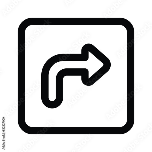 Turn Right sign vector design, traffic road sign